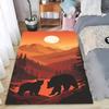 Modern Simple Nature Mountain Bear Rug Non-Slip Wear-Resistant Dustproof Decorative for Living Room Bedroom Rectangle Available
