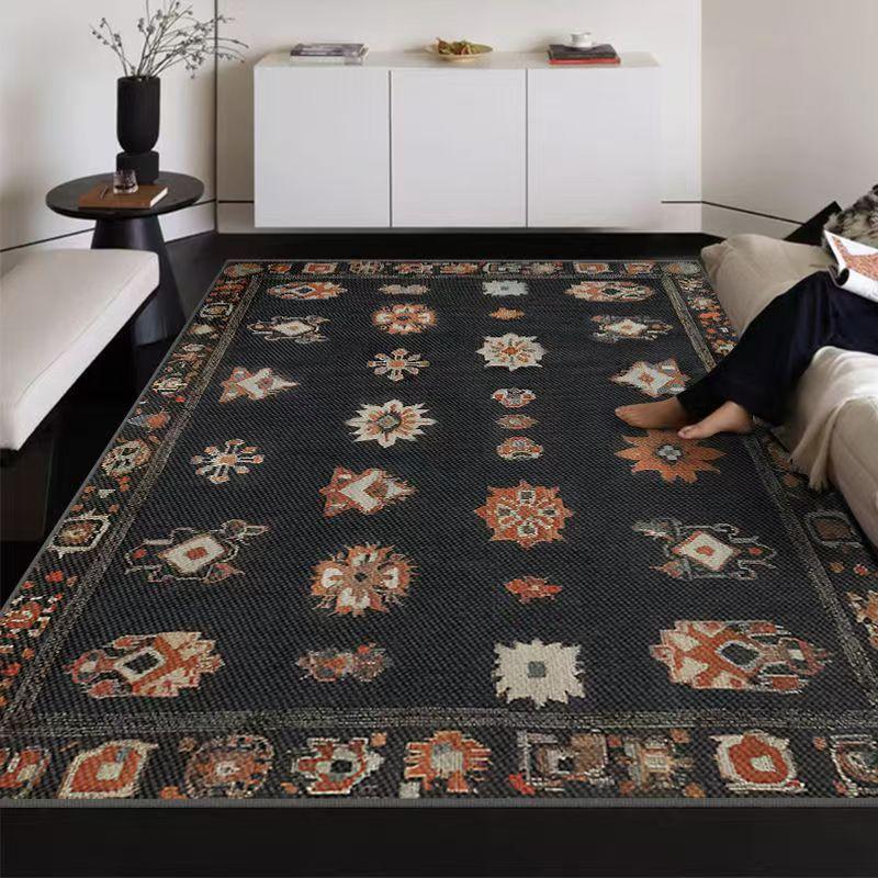 

Vintage Living Room Carpet Sofa Coffee Table Mat Large Area Study Dirt Resistant Carpet Bedroom Bedside Carpet 120 * 200cm