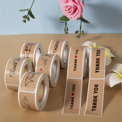 Etichette adesive di ringraziamento con stampa a colori da 120 pezzi/rotolo