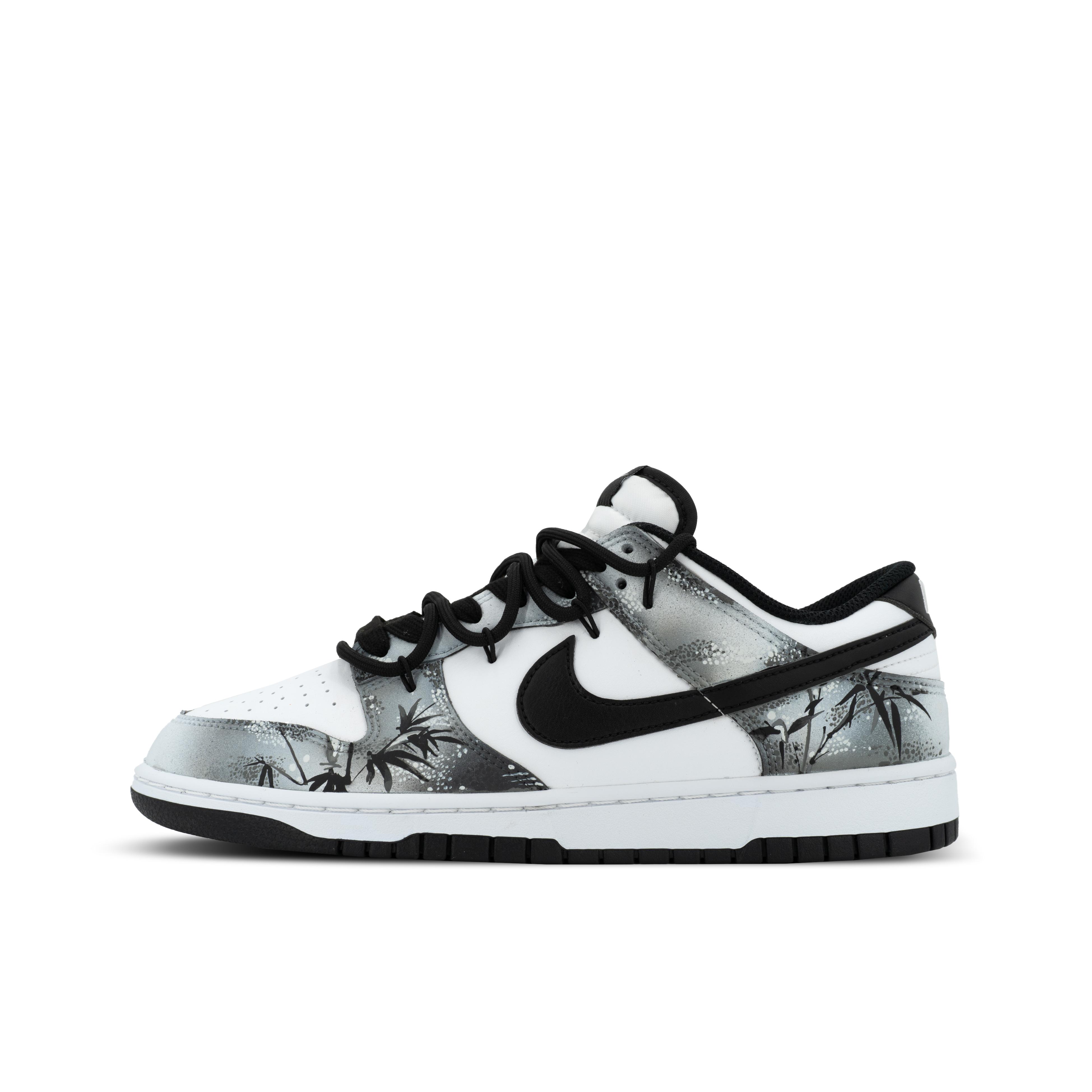 

Nike Dunk Orangutan Mischief XJDD Ink Wash Bamboo Shadow Low top Skateboard Shoes Unisex Black White HF5441-100(team1369-) 35.5