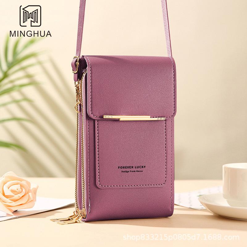 Mobile phone bag, women's crossbody bag, lightweight mini women's shoulder bag, touch screen