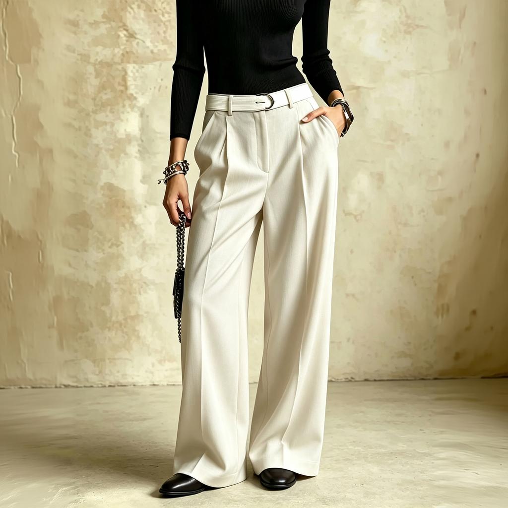 Women's Casual Color Loose Fit Wide Leg Pants for Everyday Wear