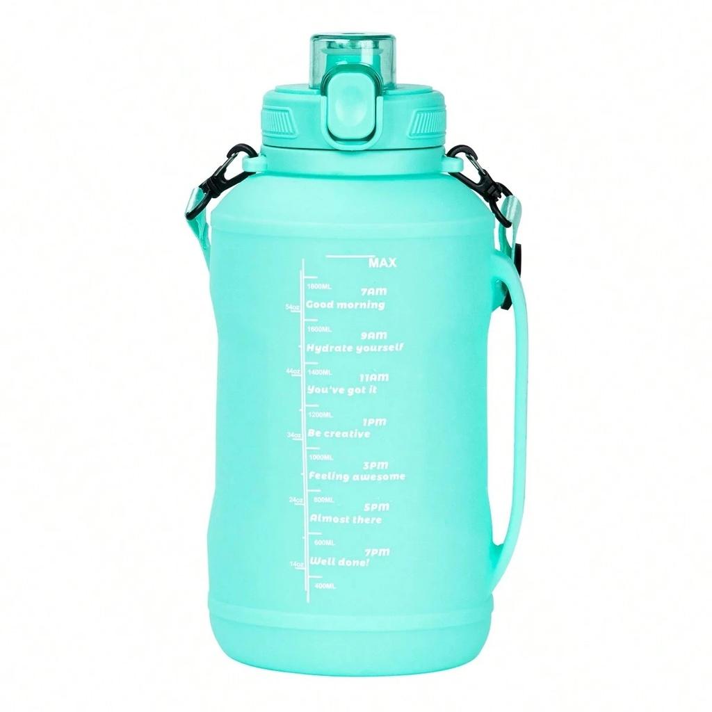 Collapsible 64oz/2L Water Bottle with Handle & Straw Large Capacity Silicone Foldable Water Bottle Sports Water Cup Outdoors