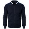 Men S Solid Color Zip Up Stand Collar Long Sleeve Cardigan Sweatshirt