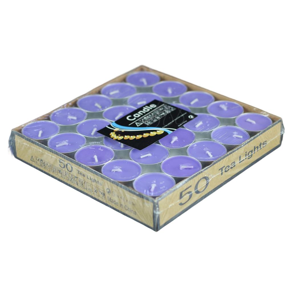 50Pcs Mini Tealight Candles Durable 1.5 Hours Burning Time for Birthday Easter Dating