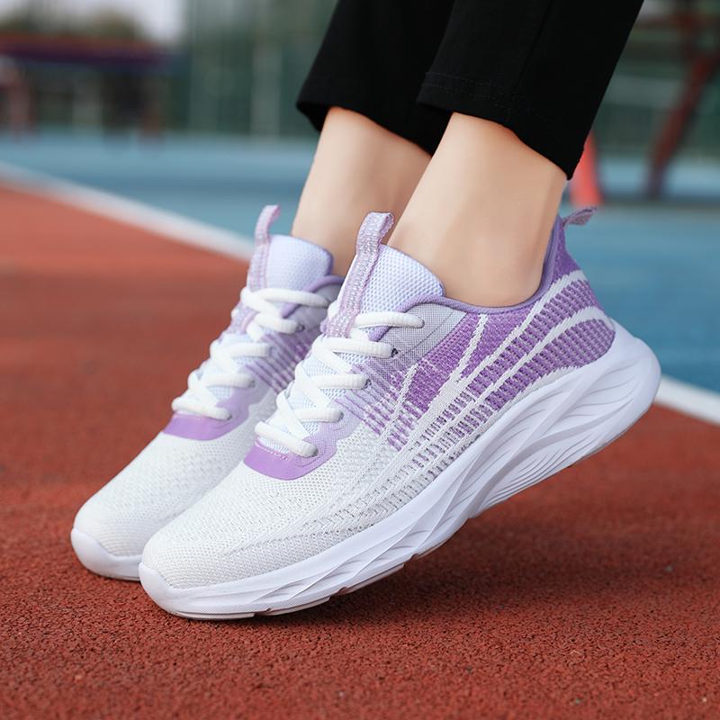 Outdoor Running Shoes Women Thick-soled Breathable Comfortable Soft Lace-up Sports Shoes Women Anti-slip Mesh Casual Shoes Women