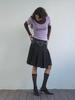 KIJUN Layered Jersey Top Lavender