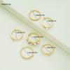 6Pcs Boho Gold Color Crystal Imitation Pearl Rings for Women Geometric Narrow Face Finger Rings Sets Fashion Daily Wear Jewelry