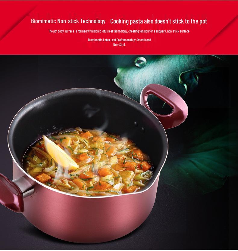 Chui Da Huang Yicai Non-stick Soup Pot for Noodles & Dumplings, Gas & Induction Compatible, Large Capacity for Home Use