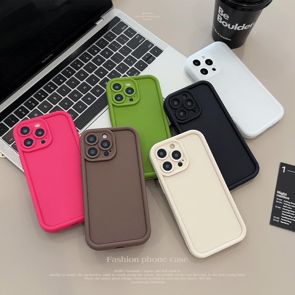 Silicone Soft Shell Solid Color Protective Case for iPhone 17, 16, 15 Pro Max, 13