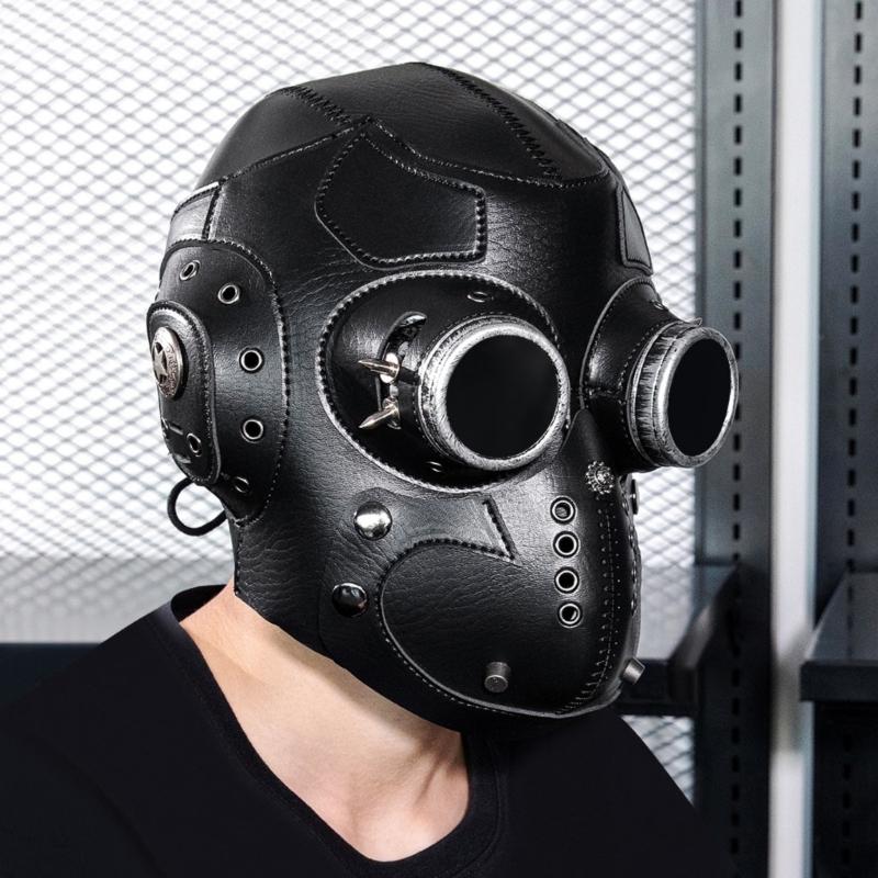 Gothic Steampunk Mask With Breathable Material For Cosplay Enthusiasts Motorcycle Riders Party Punk Style Mask