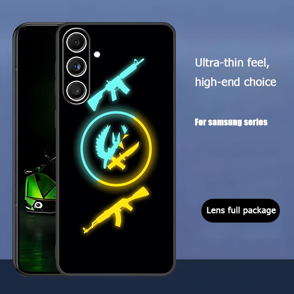 

Крутая игра CS2 FPS Популярный чехол для телефона для Samsung Galaxy S26 S25 S24 S23 S22 S21 Plus Ultra Note20 Мягкий черный Galaxy S26 Plus