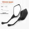 1Pair Black 8mm/10mm Rigth Thread Electric Scooter Rearview Mirror