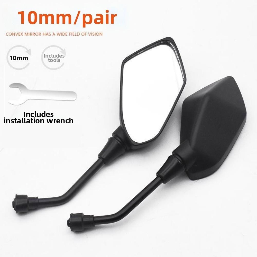 1Pair Black 8mm/10mm Rigth Thread Electric Scooter Rearview Mirror