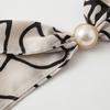 Magnetic Pearl Buckle Satin Neck Scarf No Tie Choker Scarf Elegant Decorative Silk Scarf  Summer