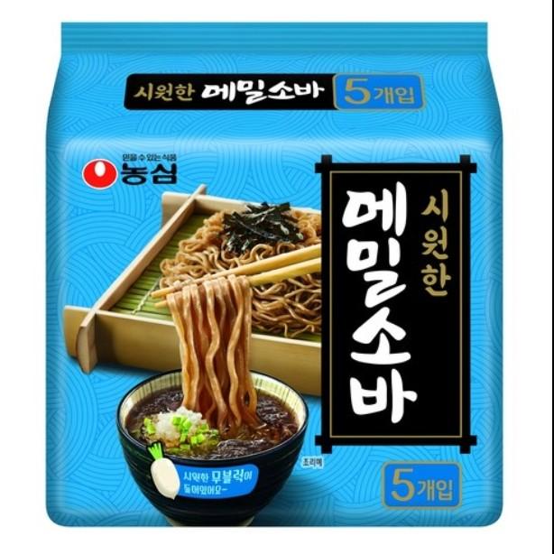 [Nongshim] Освежающая гречневая соба, Корейский холодный рамен 1Pack (5pcs)