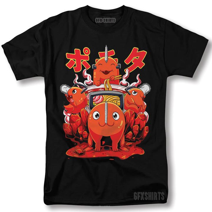 Chainsaw Man Pochita Shirt Chainsaw Man Anime Manga CSM Denji Power T-Shirt Unisex T-Shirt XL