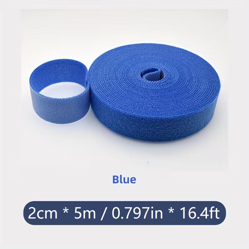 5M/Roll Fastening Cable Ties Reusable Hook and Loop Cable Organizer Straps Fastening Tape For Wires Managing Household Organizer