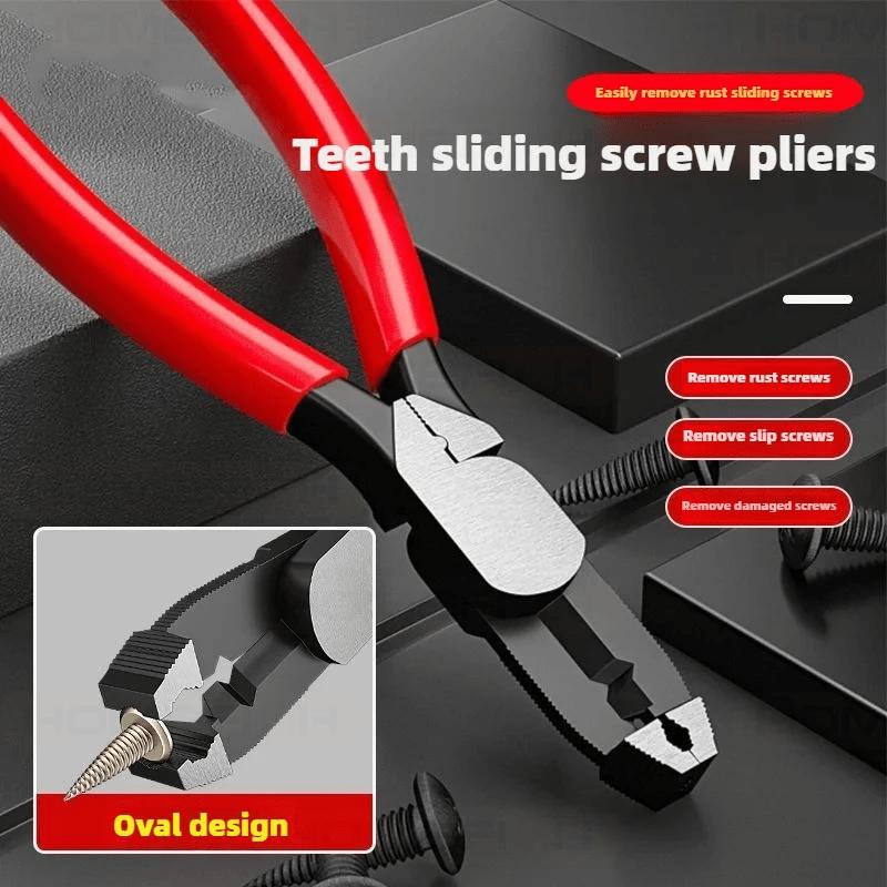 Slip-tooth ScrewPliers Screw RemovalPliers Slip-wirePliers Carp Slip-wire Screw Pliers Rusty Wire Removal Pliers красный