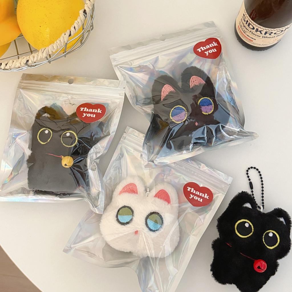 Cute Plush Little Black Cat Doll Keychain Squeaky Versatile Accessory For Girls Ideal For Backpacks Or Keychain Pendants