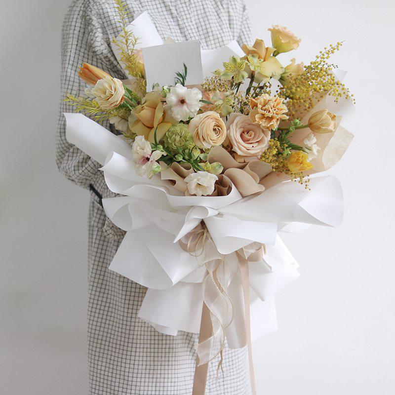 Folia Florystyczna - "Elegant" Błękit Nieba - Rolka  58Cm X 10M