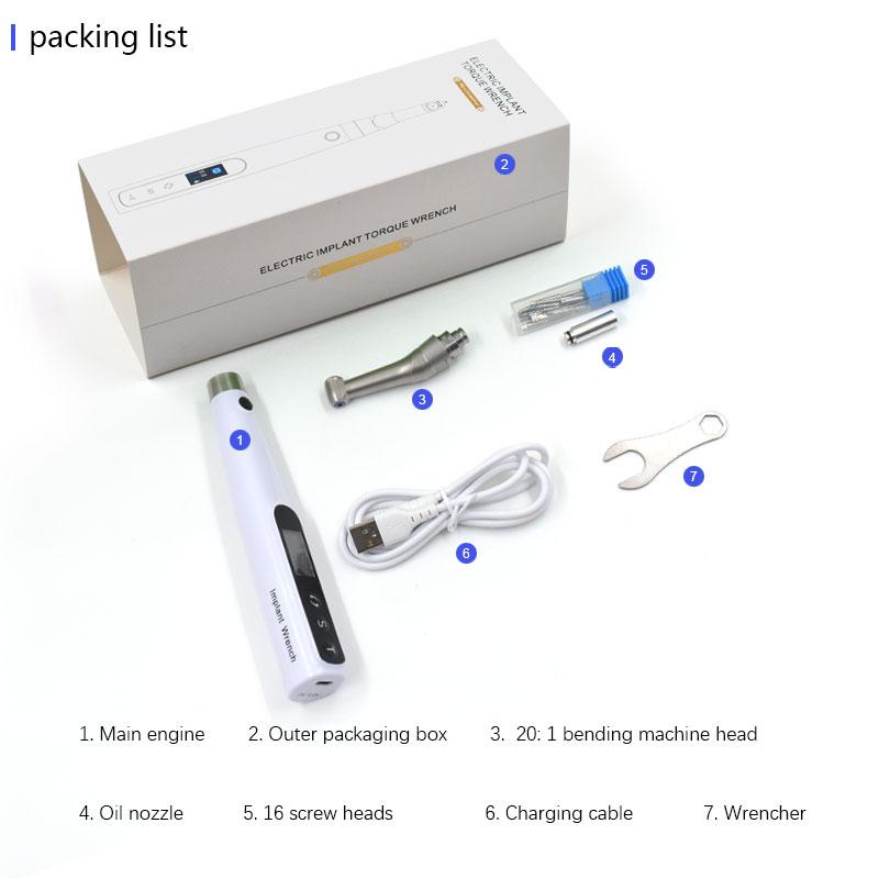 Implant de chirurgie dentara Implant electric universal Cheie dinamometrica Surubelnita Kit protetic 50Ncm Instrumente de reparatii pentru stomatologie