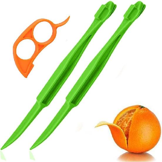 Orange Peeler Tools Citrus Peel Cutter Plastic Easy Fruit Vegetable Slicer Cutter Lemon Peeler Opener Remover Fruit Tools Kitchen Utensils Gadgets