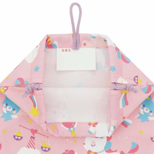 Skater Apron Bib for Kindergarten Children Meal Apron Triangle Sling Drawstring 3 Piece Set Unicorn KBEPS1-A