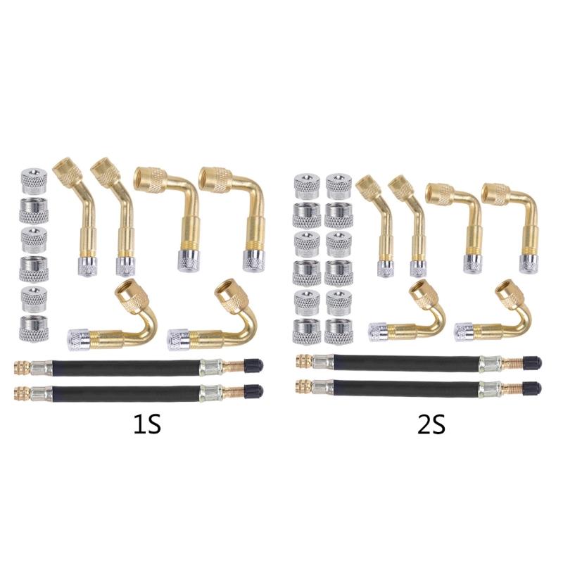 Rallonges Flexibles pour Valves de Pneus, Jeu de Rallonges pour Pneus de Véhicules, Voitures et Camions