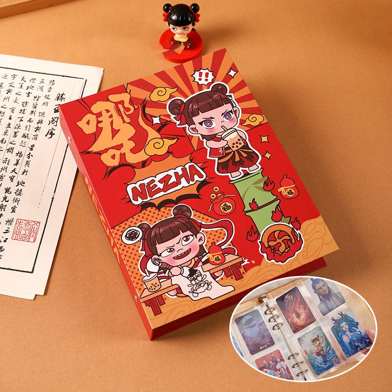 

Альбом для карточек Nezha Four Palace Grid большой вместимости, блокнот для хранения маленьких карточек, альбом для Polaroid