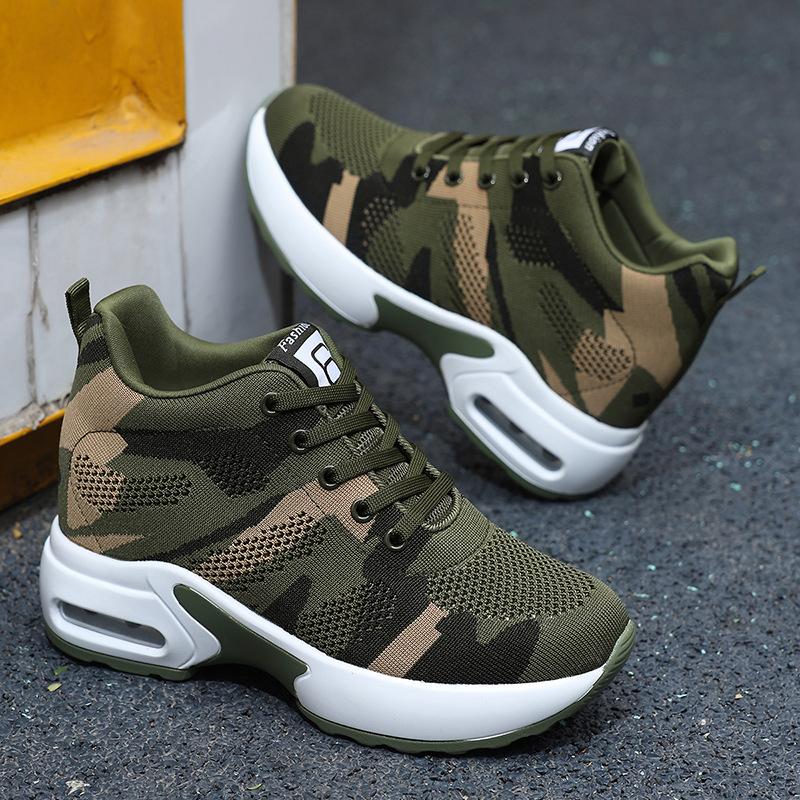 

Мода и досуг Увеличение роста Настоящая воздушная подушка Низкий сетчатый дышащий Для занятий спортом на открытом воздухе Износостойкий, нескользящий и универсальный 42 камуфляжный