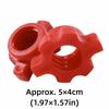 4pcs Red Dumbbell Nuts Easy Operation Anti Slip Spinlock Collar Hex Fixing Weight Locking Nuts Weightlifting Fitness