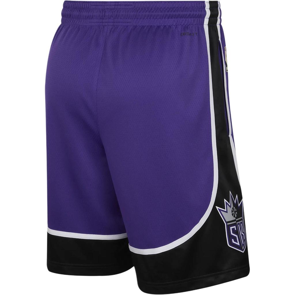 Nike Dri-Fit NBA Sacramento Kings 2024/25 Hardwood Classics Embroidered Logo Versatile Breathable Basketball Shorts Men Shorts Purple FQ4695-504