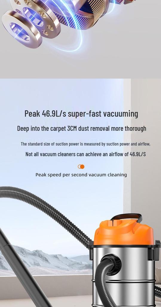 High-Power Industrial Vacuum Cleaner for Floor, Sofa, and Grout Cleaning