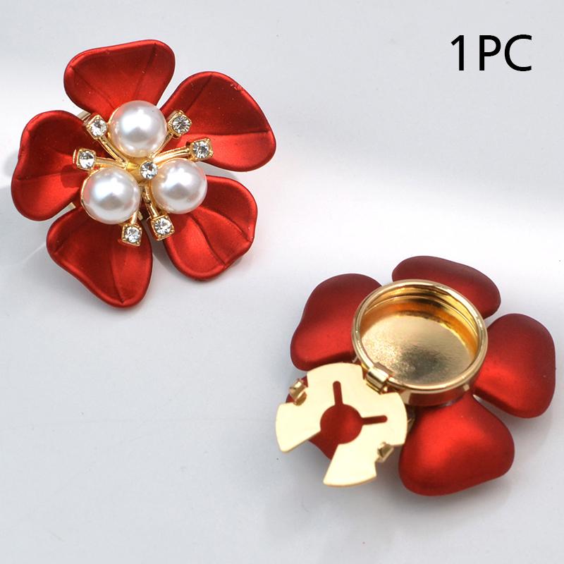 1 ΤΕΜ Κόσμημα Μαργαριτάρι Σχήμα Λουλουδιού Πέντε Πετάλων Δώρο Αξεσουάρ Εξαιρετικό Κάλυμμα Κουμπιού Μανικετόκουμπα Γάμου Κομψό 32/29x17mm