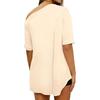 Women's Casual Off-shoulder Short-sleeved Asymmetric Hem Casual T-shirt Top