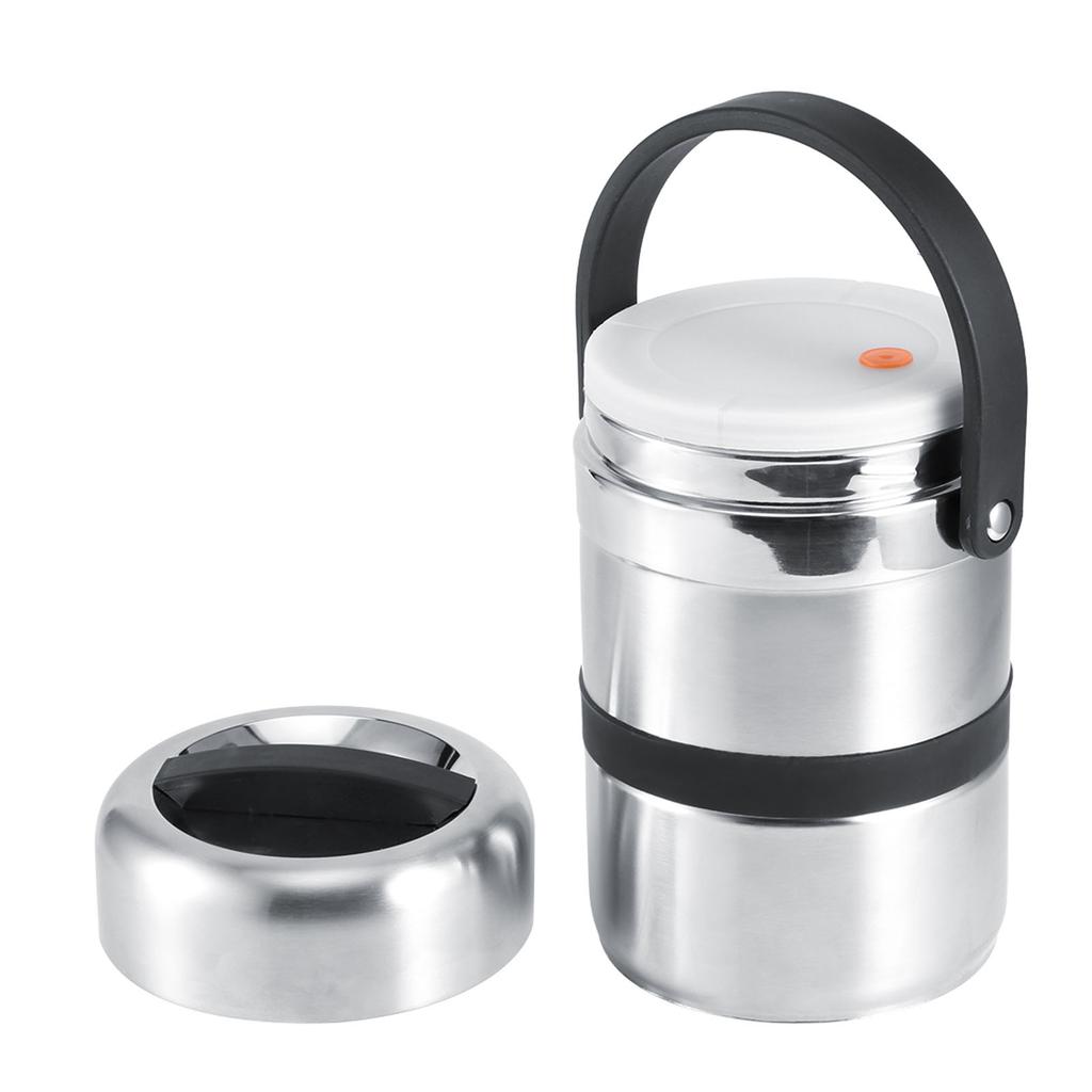 Portable Stainless Steel Multilayer Insulated Thermal Lunch Box Food Container Tableware 1.8L