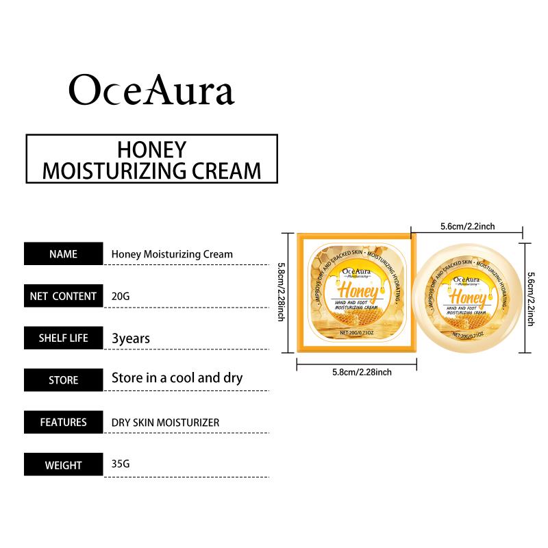 Cracked Dry Skin Hand Foot Cream Softens Cuticles Honey Nourishment Deep Moisturizing Best for Home Spa and Overnight Repair