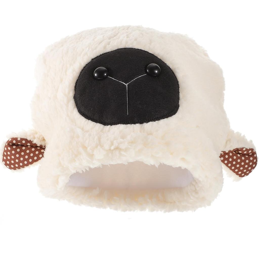 NOLITOY Sheep Ear Hat, Sheep Ear Headgear, Cosplay Prop, Fluffy and Lightweight Sheep Ear Cap for Parties, Photo Shoots, and Sheep Costumes
