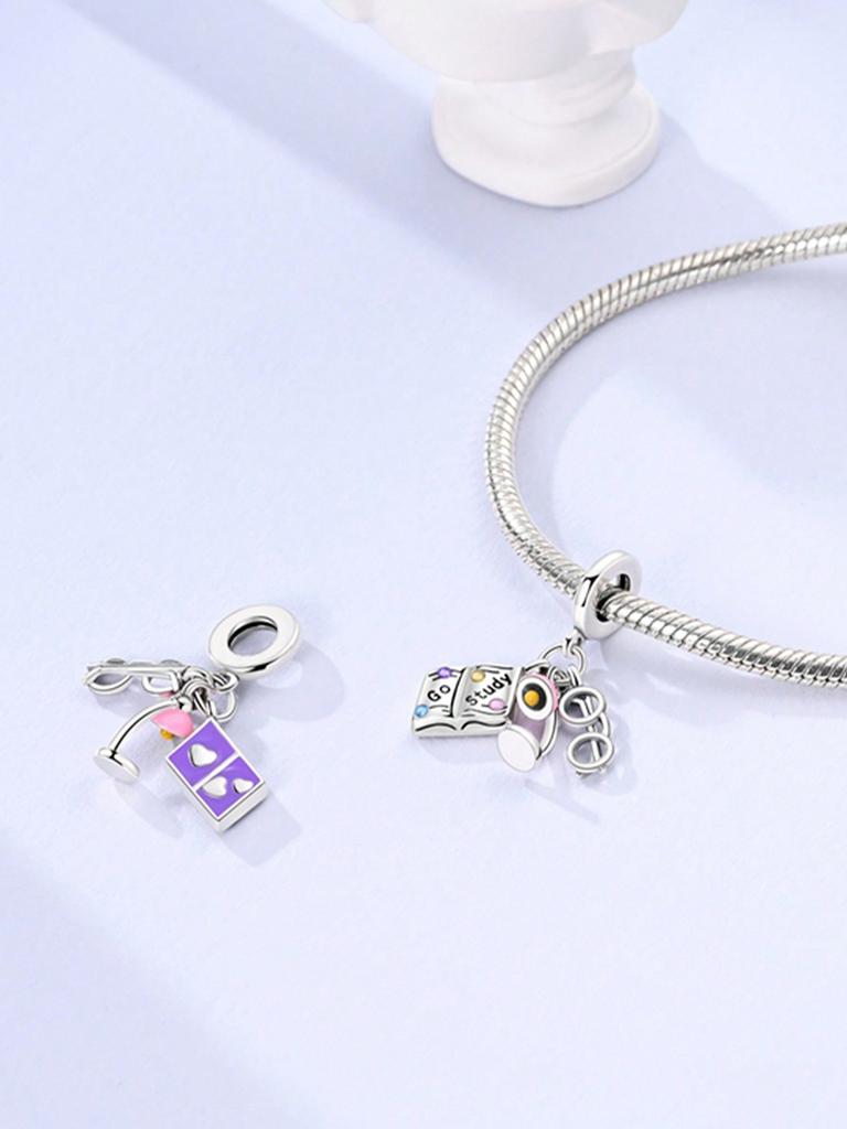 Charms Plata Copper Colors Butterfly Clip Boxing Gloves Bead Charm Pendant For Original Bracelet For Women Diy Jewelry Love Gift