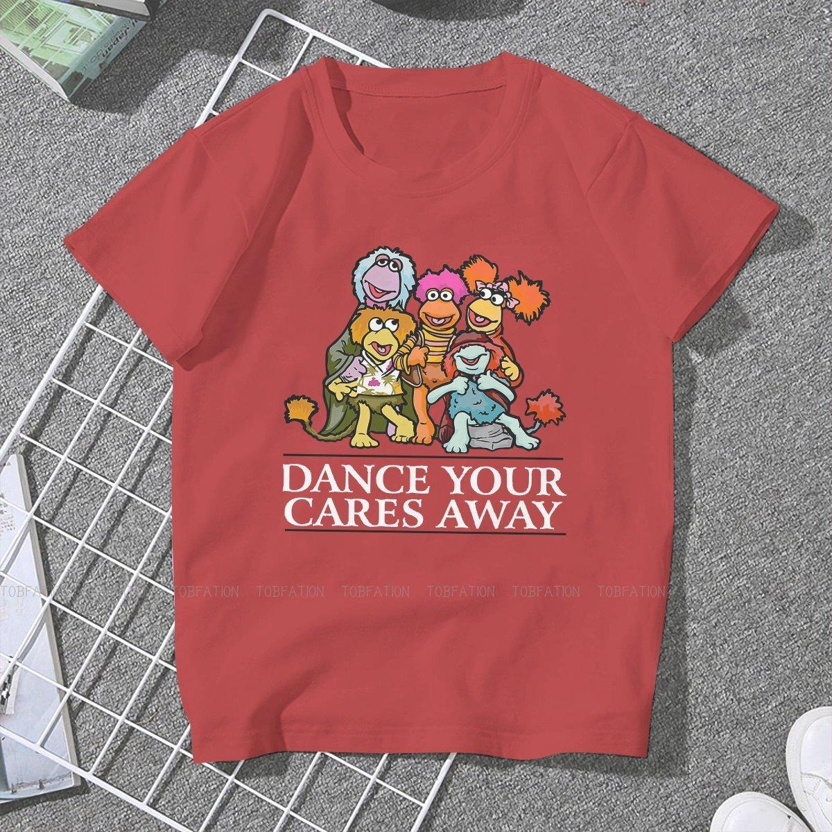 ZX Dance Your Cares Away Kawaii Girls Women TShirt Fraggle Rock 5XL Blusas Harajuku Casual Short Sleeve Vintage Oversized Tops S