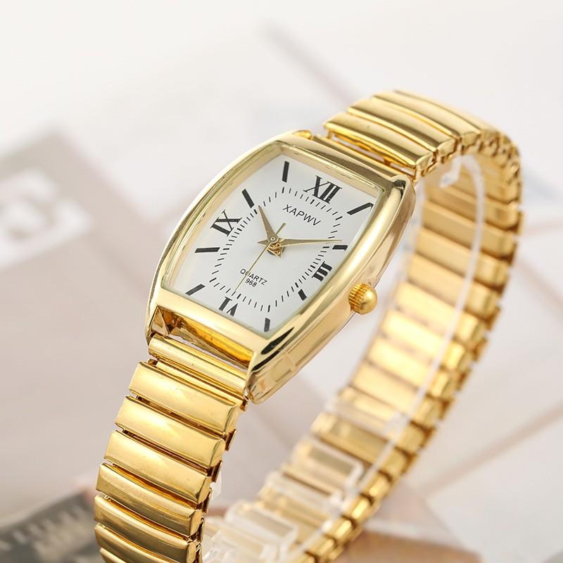 Fashionable Barrel-Shaped Simple Elegant Elegant Quartz Watch Women's Elastic Band Retro Women's Watch