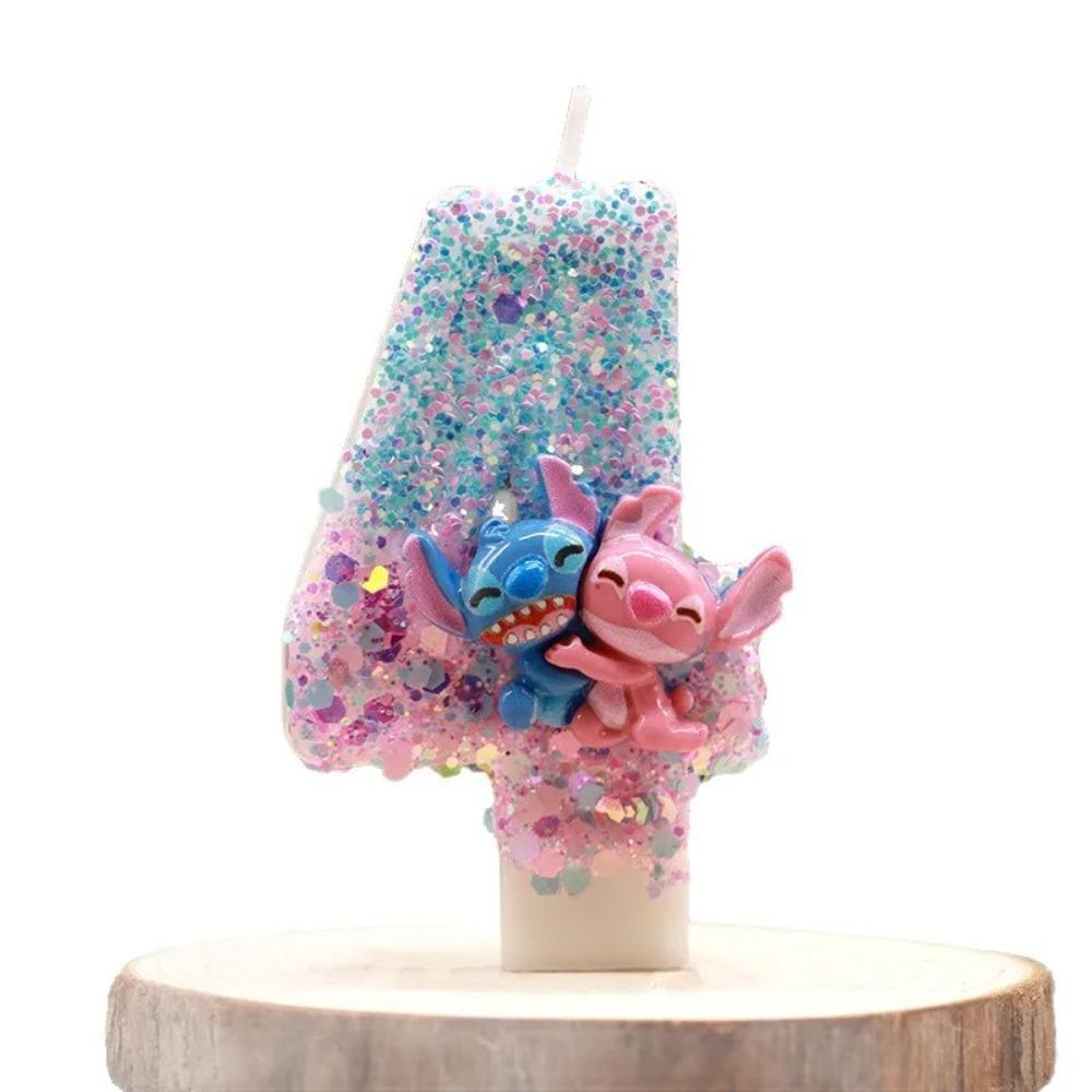 Stitching Cartoon Digital Candles Double Color Birthday Party Festival Exquisite Candle Cake