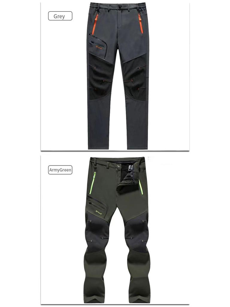 Waterproof Quick-Dry Fleece Softshell Ski Pants for Men & Women