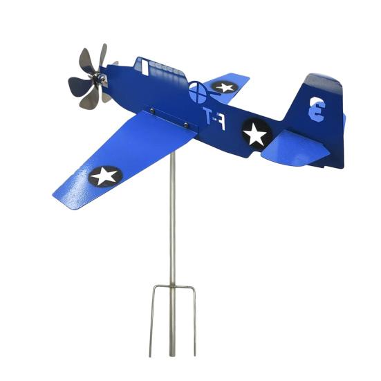 

Metal Airplane Weathervane Garden Outdoor Rotating Aircraft Wind Spinner Yard Art Stake