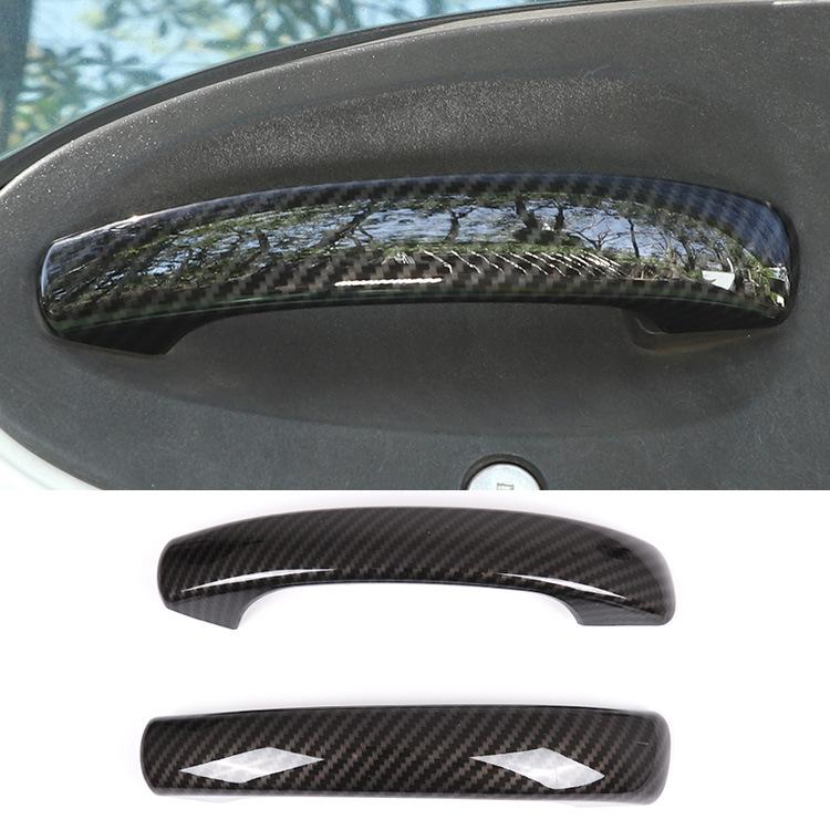 For Mercedes-Benz Smart 2009 2010 2011 2012 2013 2014 2015 Accessories Door Handle Protection Cover ABS Carbon Fiber Pattern