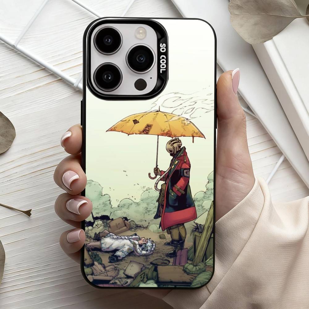 E-Enjin G-Gachiakuta-A Чехол для телефона для iPhone17,16,15,14,13,12,11 Plus,Pro Max Черный Покрытие Серебряный Конфетный iPhone13PROMAX