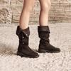 Women's Versatile Retro High-Top Western Cowboy Boots: Slimming, Long, Stylish Winter Equestrian Boots.