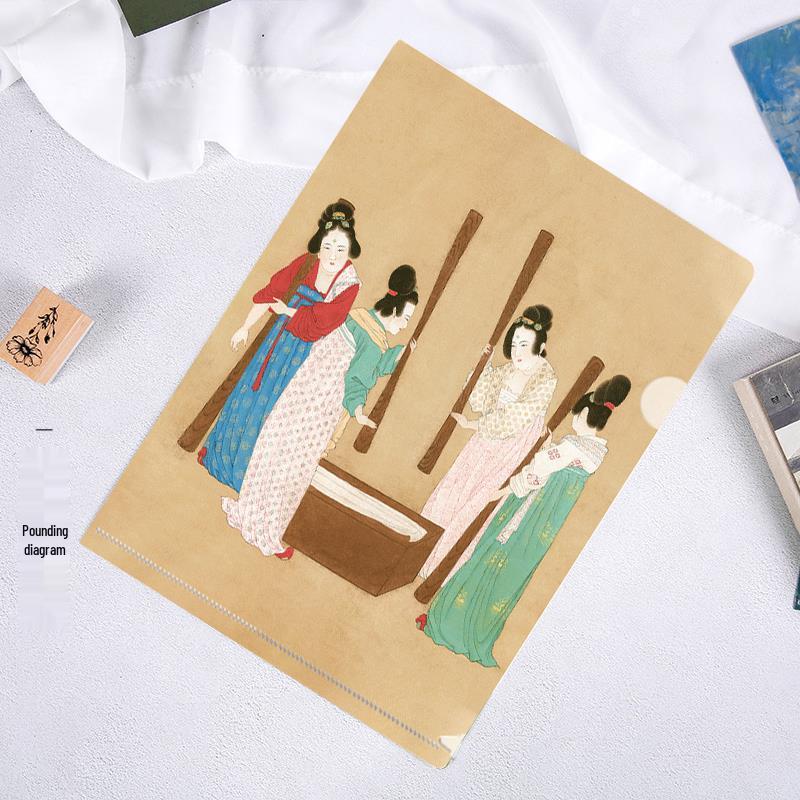 World-Famous Paintings L-Shaped A4 Folder - Monet & Van Gogh Art Design for Students and Office