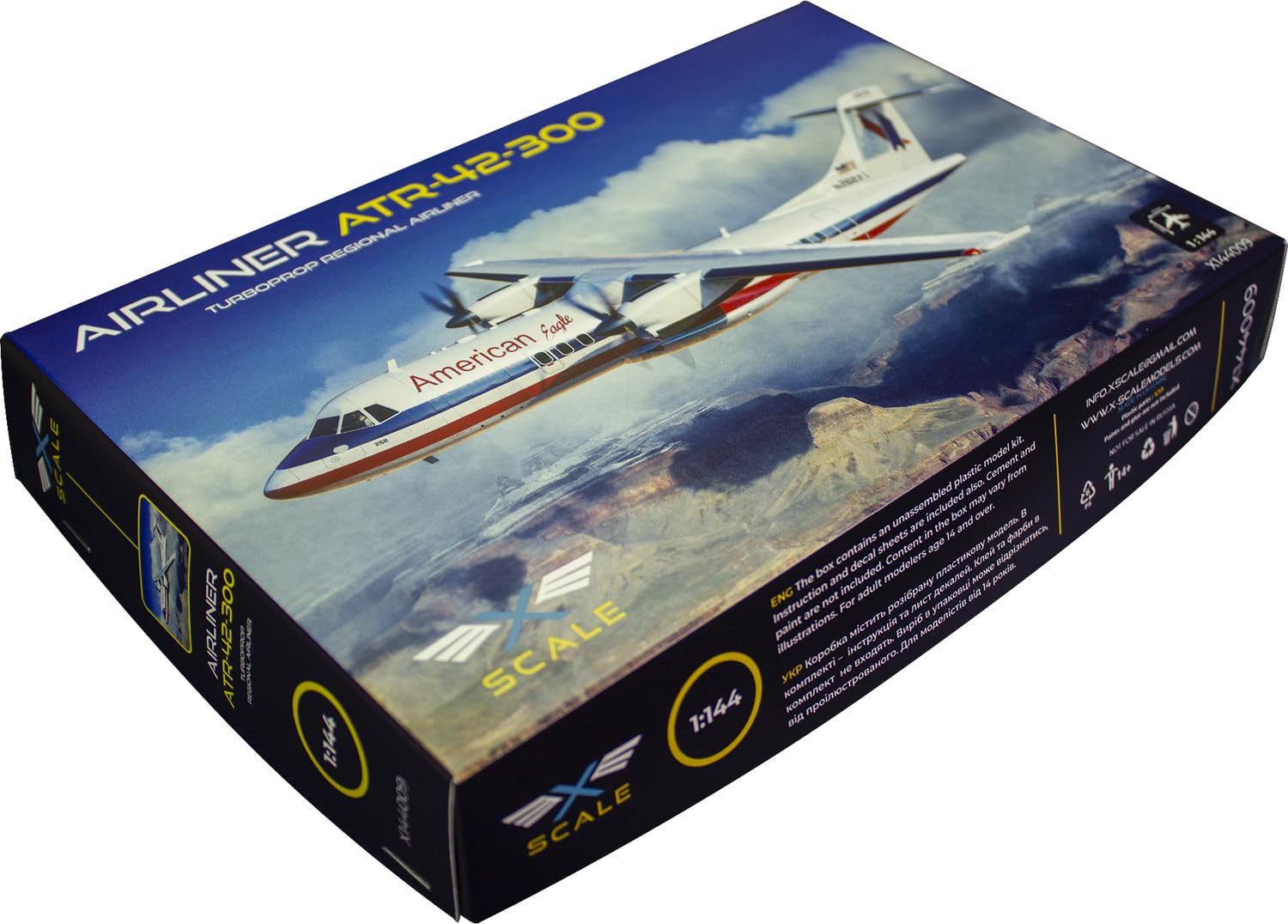 

Models Turboprop Airliner Plastic Model Kit XSM144009 X-Scale 1/144 ATR-42-300 (Airplane)